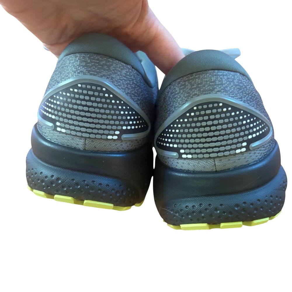 NEW IN BOX Brooks Ghost 16 Gray Lime Green Men's Running Walking Shoes Size 12.5 - Picture 9 of 13